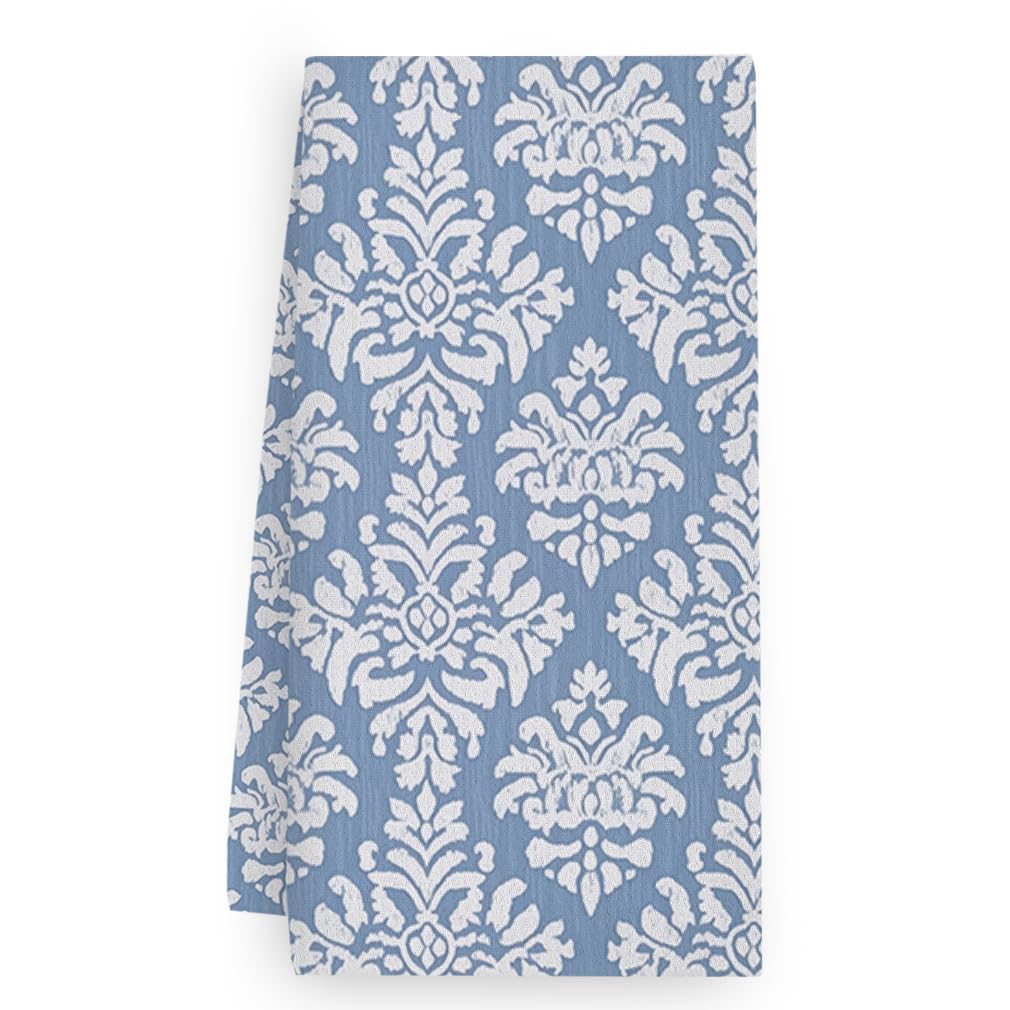 Trapos Cocina Azul Retro Paños de Cocina Suaves y Absorbentes Paños Cocina Reutilizables Trapos de Cocina para Secar Toallas Lavable Toallas de Barra Juego de 4 (40x60cm)