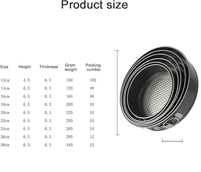 Cake Ring Non Stick Coated Cake Mold Baking Pan Spring Form Bakeware Tin Tray Tools Home Baking Tools 2Pcs 16Cm