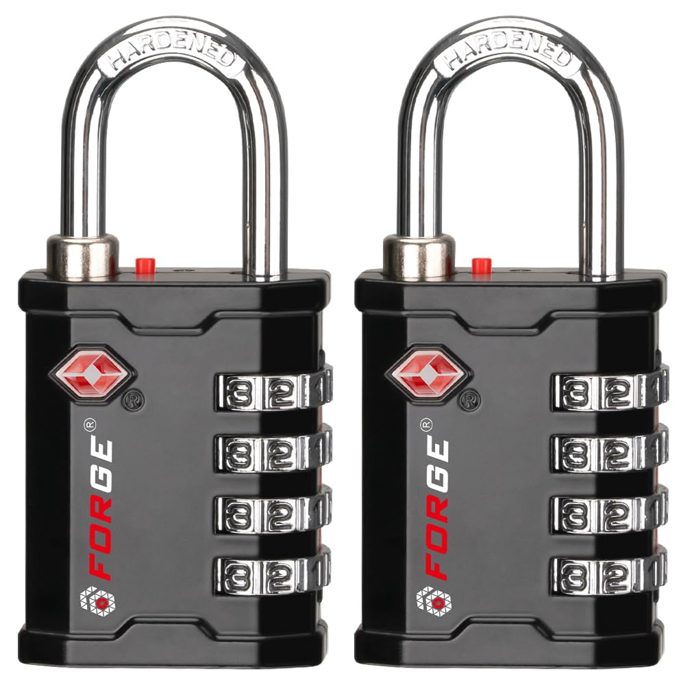 Forge 4-Digit TSA Approved Travel Locks – Heavy-Duty