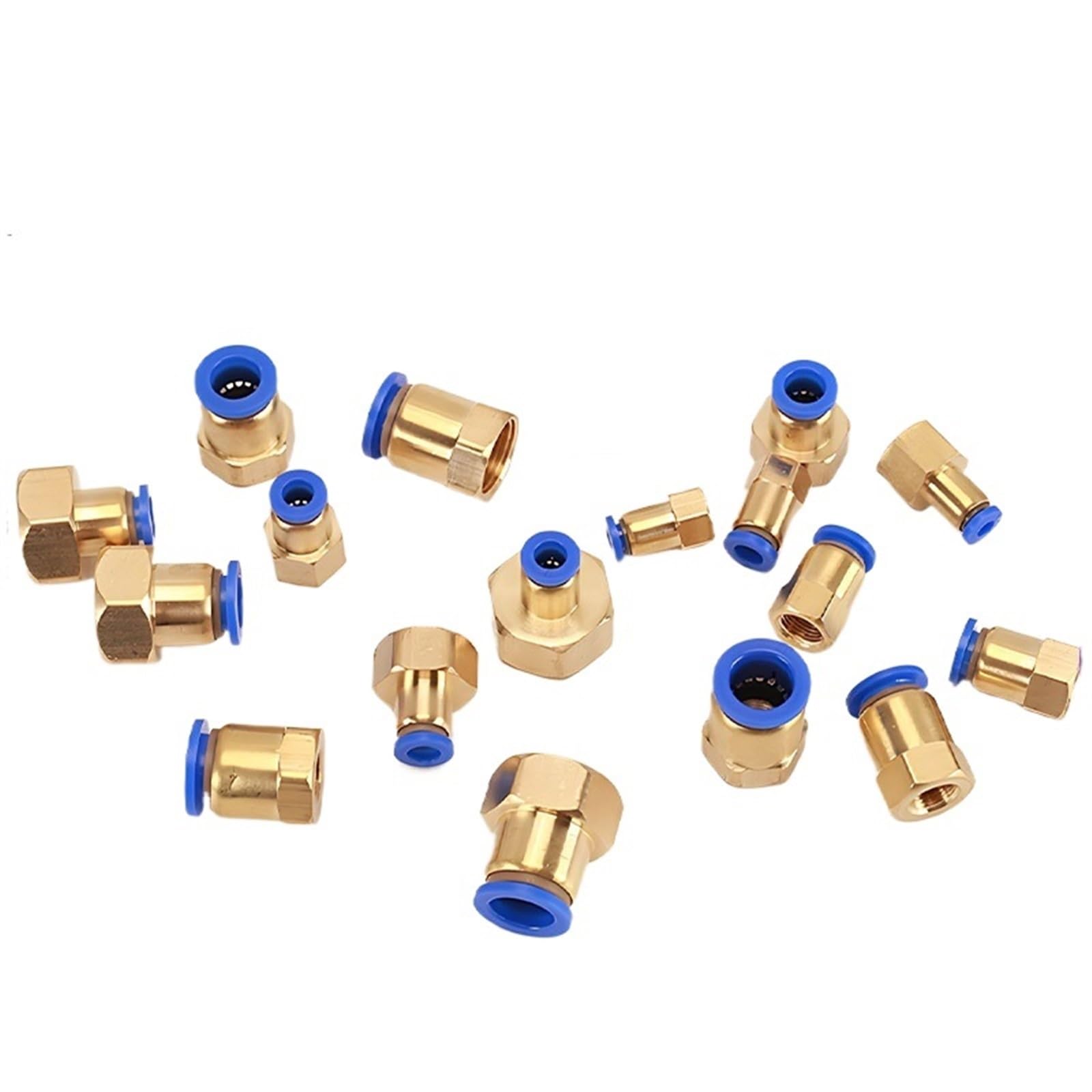 PCF Rosca de conexión neumática de 4 mm-12 mm 1/8 '' 1/4 '' 3/8 '' 1/2 '' Rosca de aire Conector de conexión de aire recto hembra Empuje de tubo, PCF6(Color:PCF4-02)