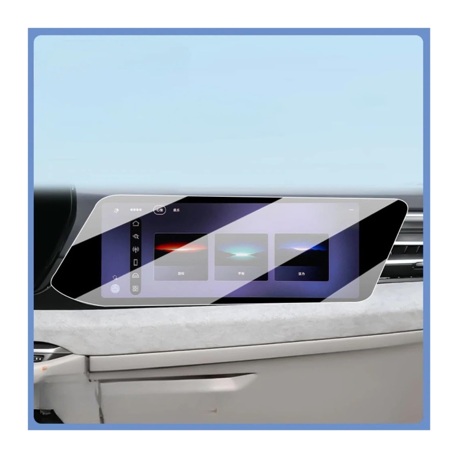 per Audi A5 B10 2025 2026 Accessori Auto Pellicola Protettiva in Vetro temperato per Schermo LCD di Navigazione GPS, Display multimediale Touch (Schermo Lato passeggero con Guida a Destra/Destra)