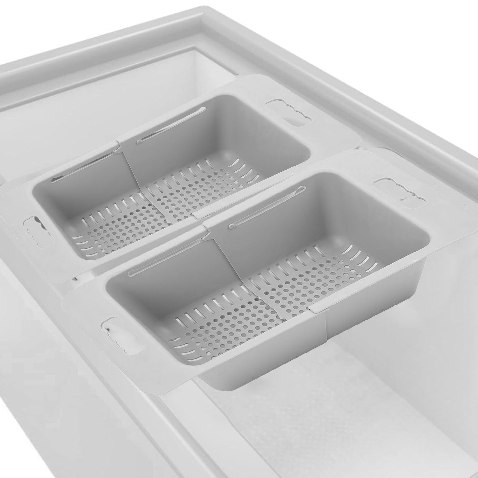 Amazon.co.jp: フリーザーバスケット、ハンドル付きディープ