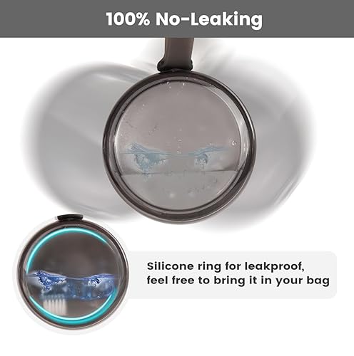 Miniatura 5 de Estuche de baño de viaje a prueba de fugas para dentaduras postizas completas, copas de dentadura para remojar dentaduras, vasos para dentaduras