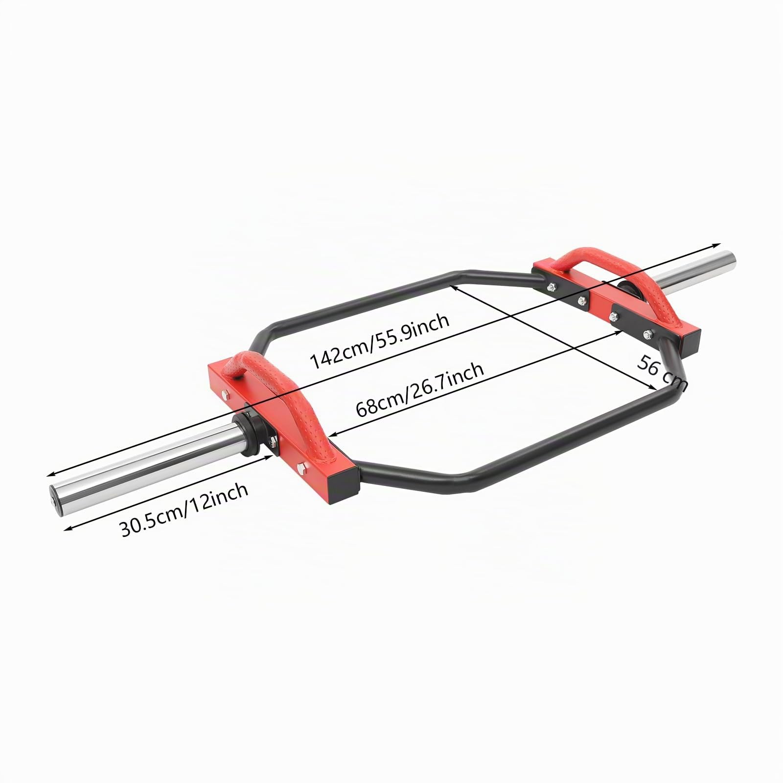 Barra hexagonal, barra corta, barra hexagonal para entrenamiento de fuerza, barra de acero con pintura en aerosol para levantamiento de pesas y desarrollo muscular