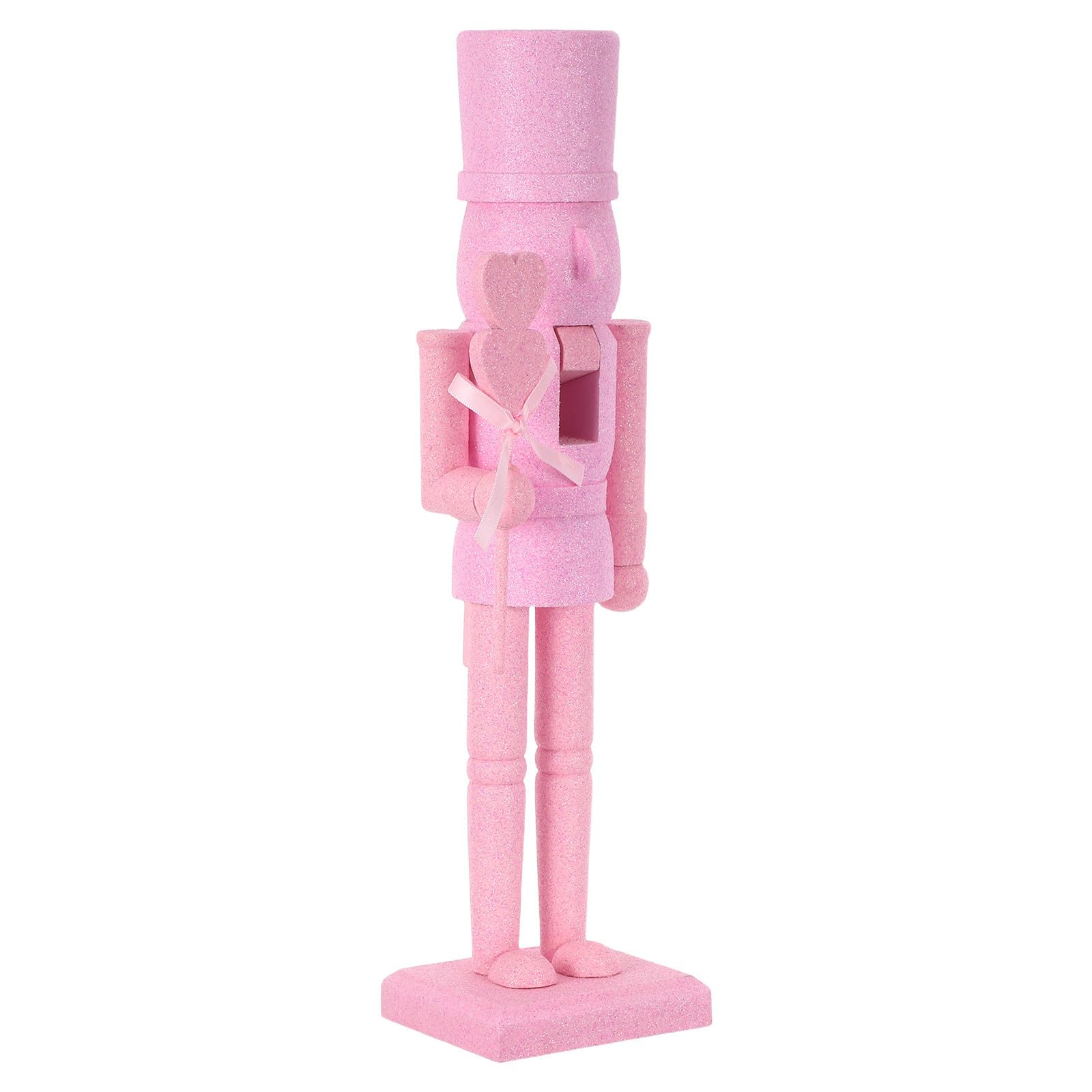 SEWACC Cascanueces de San Valentín de Madera Rosa, Figura de 36 Cm