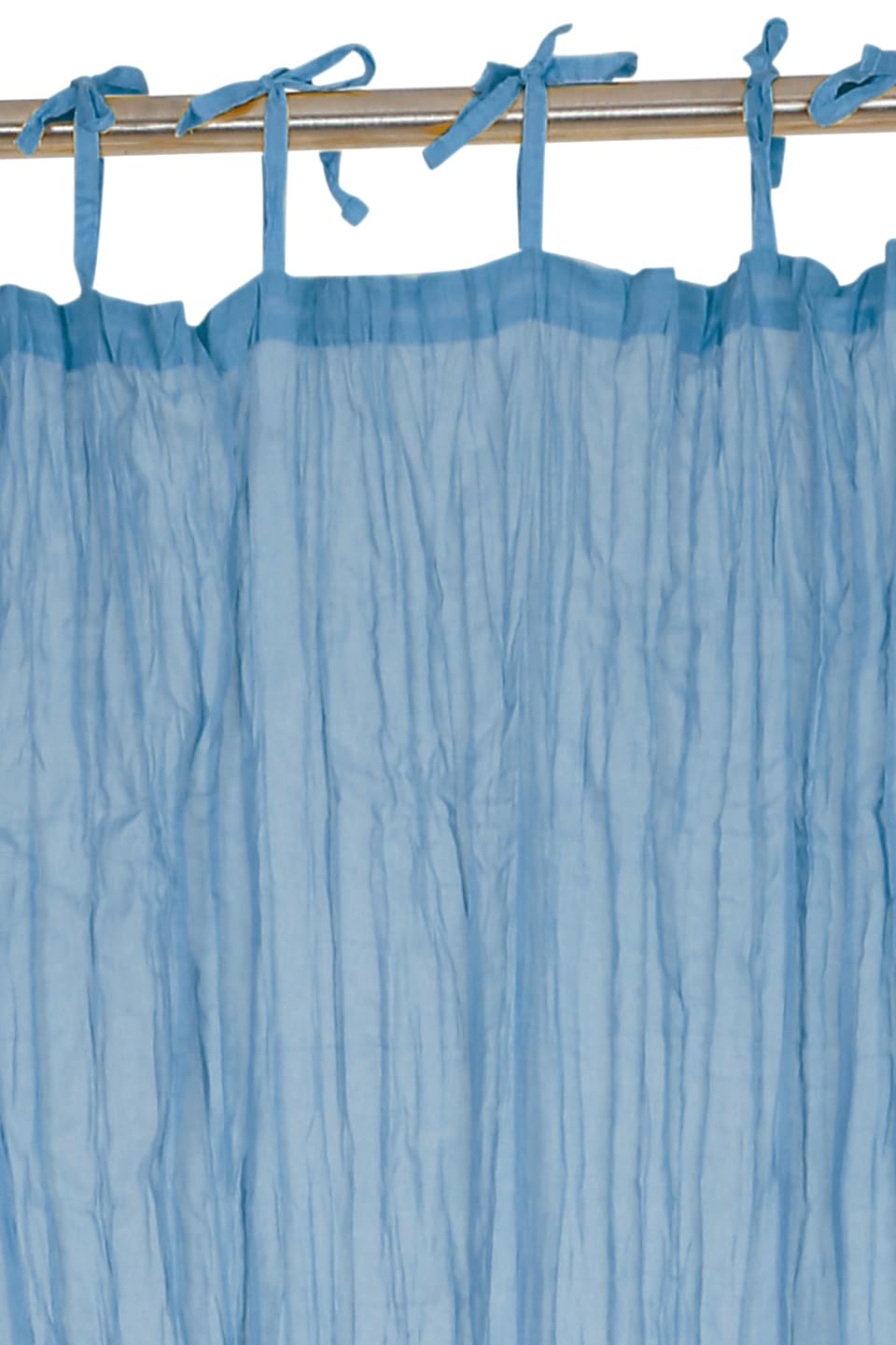 TARAN LIVING Cotton Curtain Sheer Light Weight Solid Cotton Crinkle Curtain Pair for Bedroom Living Room, Kids Room, Balcony, Best for Gifting - Door 40