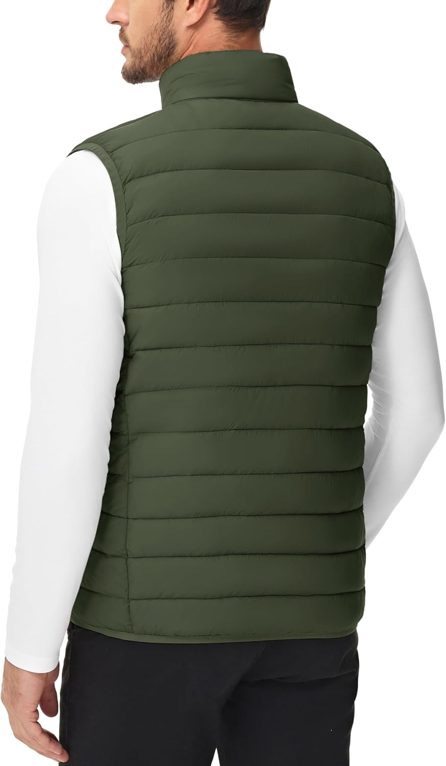 Cotrasen Men's Puffer Lightweight Vest Packable Outerwear Vest Warm Winter Outdoor Sleeveless Jacket for Travel Running - Image 6