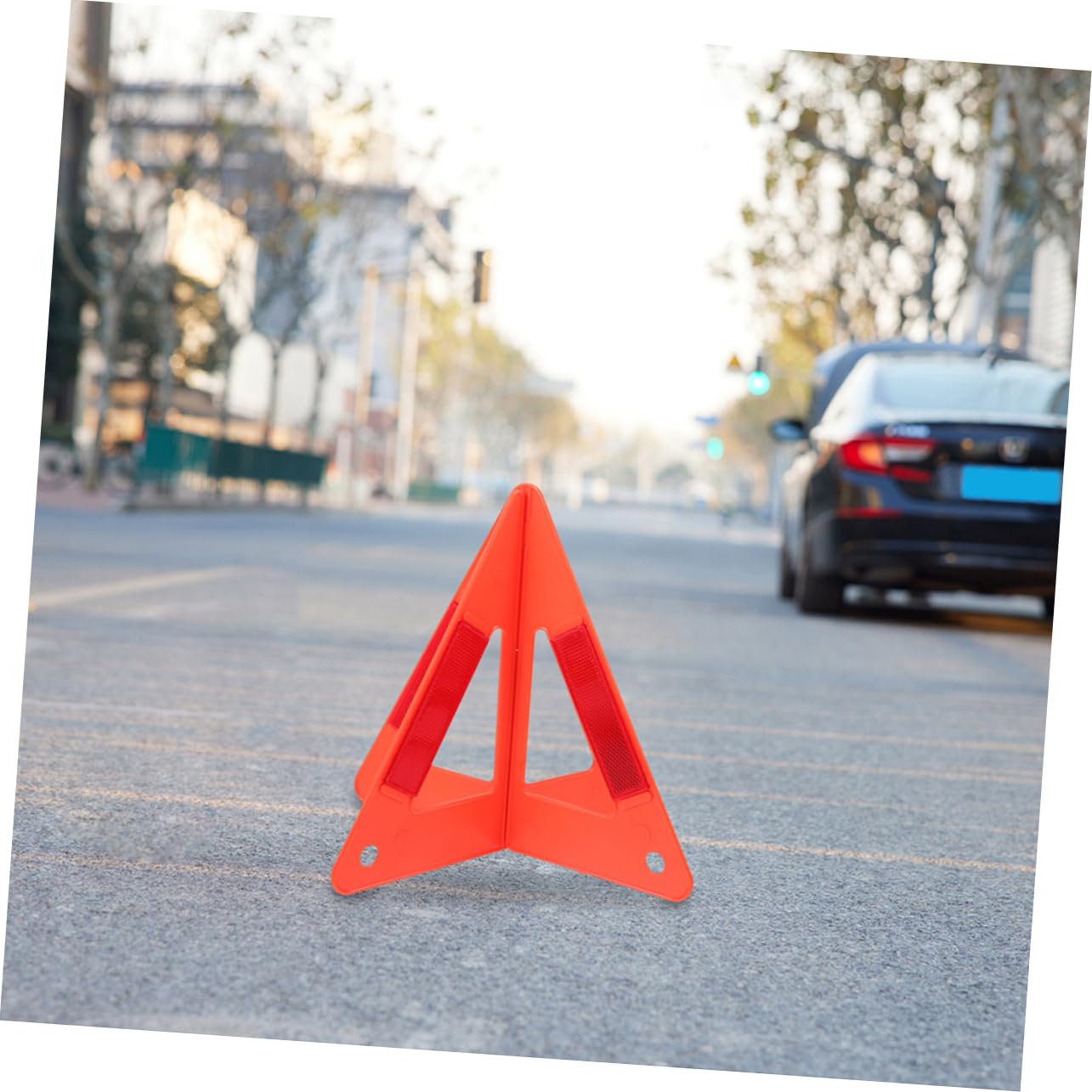 Triángulos de Seguridad para Coche 5 Piezas de Plástico Rojo