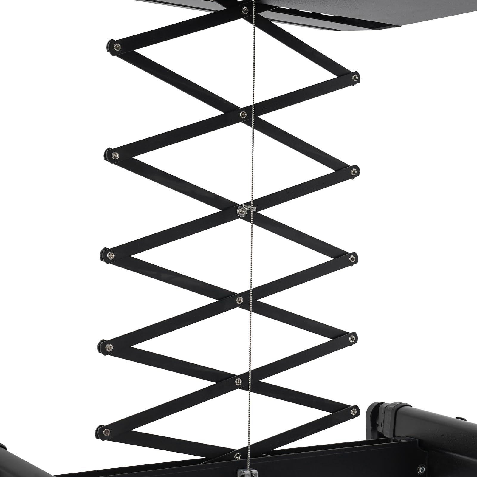 Stendibiancheria a soffitto, stendibiancheria da soffitto, essiccatore elettrico da soffitto, essiccatore da soffitto con 8 aste orizzontali, 2 aste estraibili, capacità di carico totale 35 kg