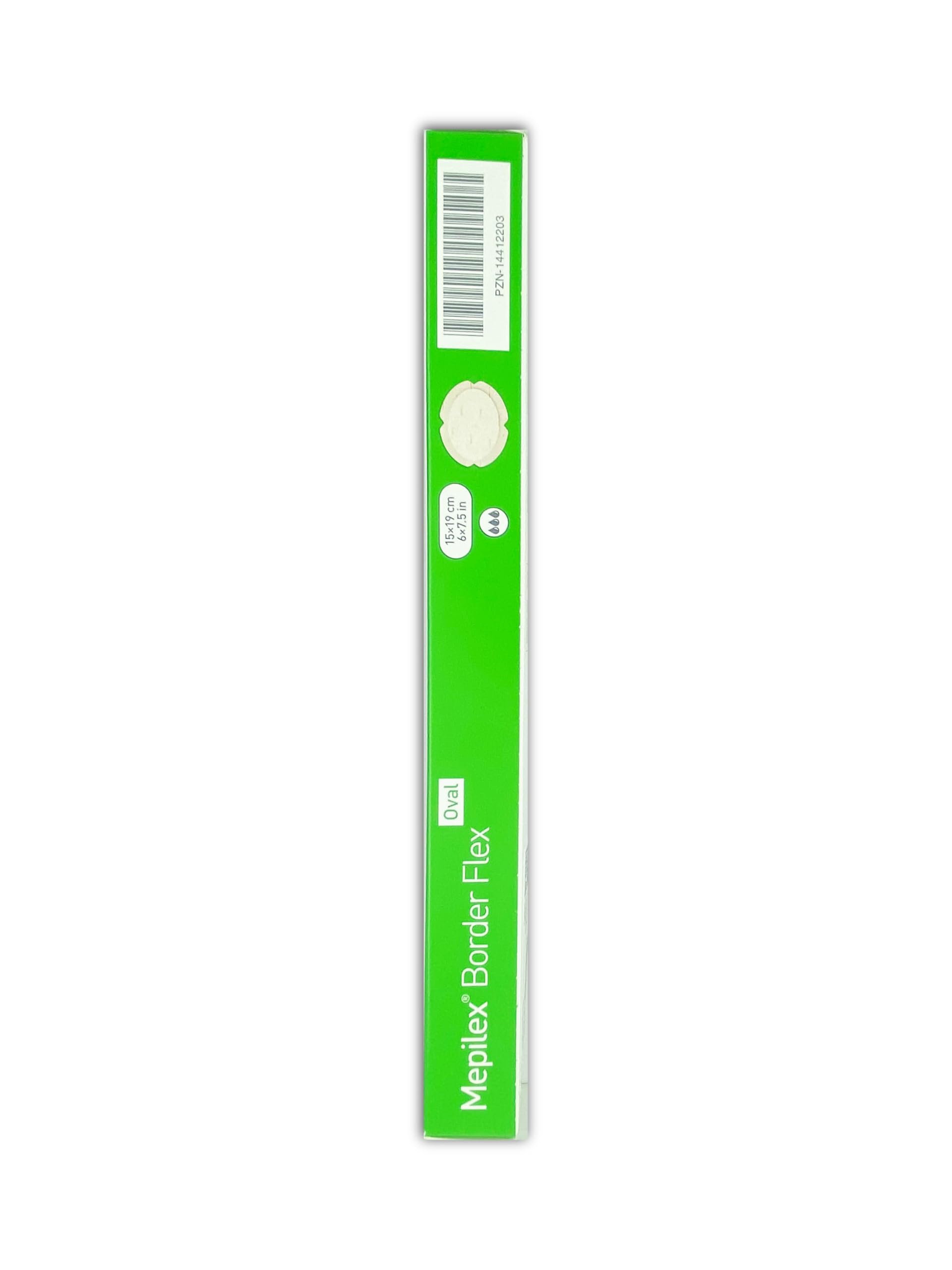 Mepilex Border Flex Oval 15x19cm, Silikonbeschichteter shaumverband, 5-pack