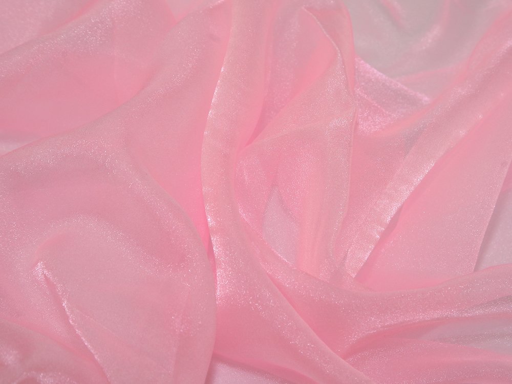 56" wide Chinese Crystal Organza Dress Fabric Pale Pink - per metre