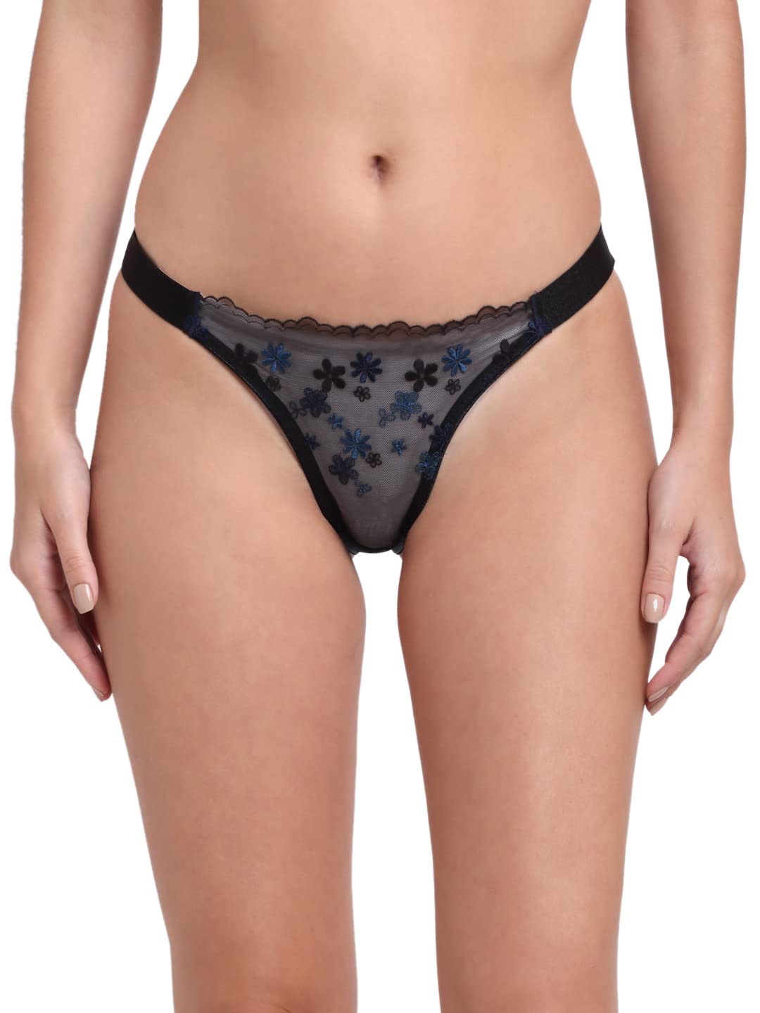 erotissch /Aoba Women’s Designer Low-Rise Lace Thong Panty, Made of Nylon & Elastane, Self-Design Microfiber Panties for Girls with Soft Waistband, No VPL, Hand Wash Care-picture-10