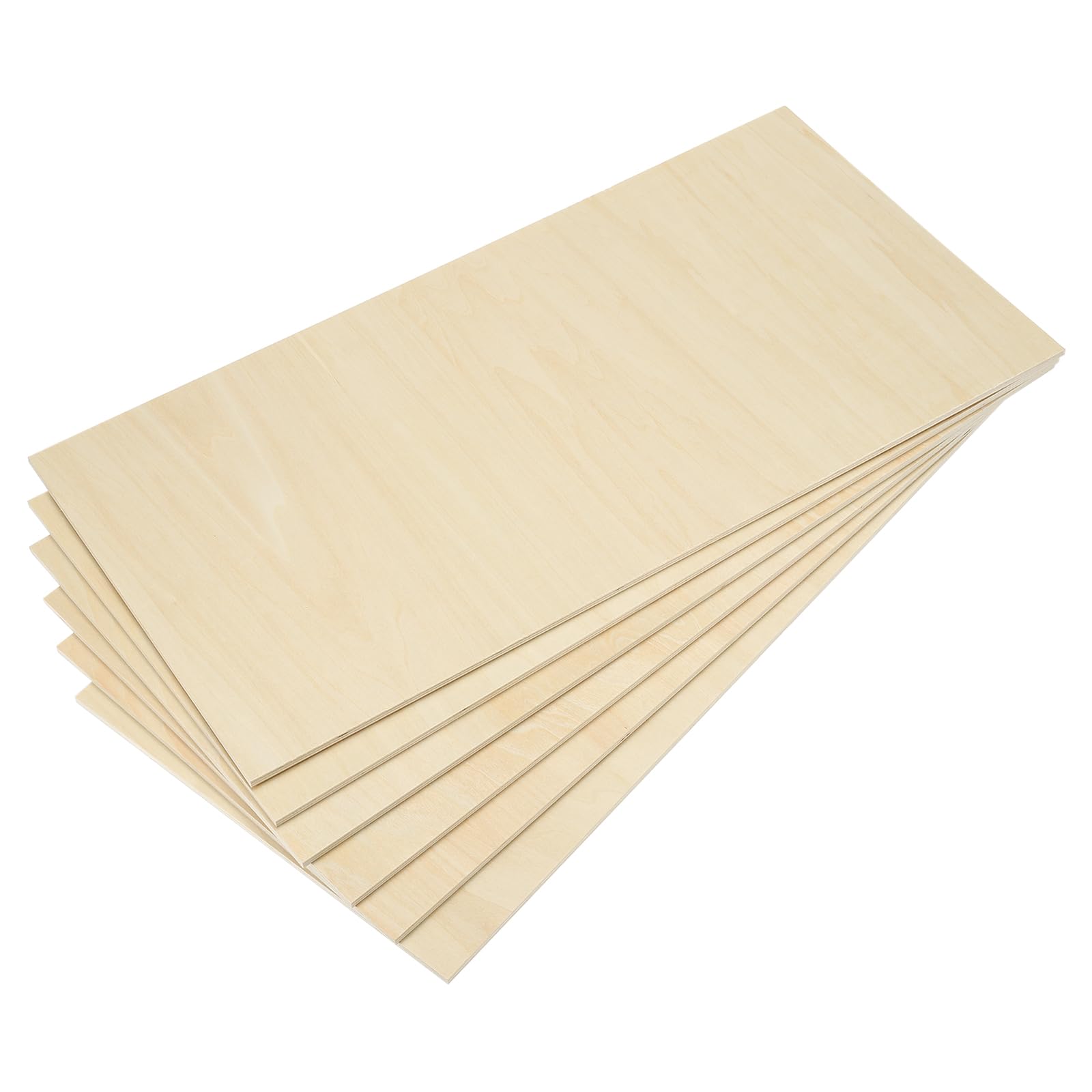 PATIKIL 12x24x1/4" Hojas De Tilo, 6 Pcs Hojas De Madera Contrachapada De 6mm Tablero De Madera De Balsa Sin Acabar Tableros De Madera Delgados Con Superficies Lisas