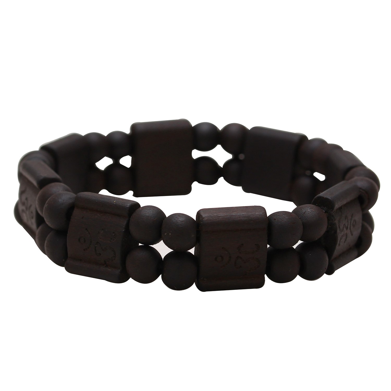 memoir Artificial Black Bead, Maroon Om Engraved Square, Stretch Free Size Bracelet Men Women (B085CK7VR6) Amazon Price History, Amazon Price Tracker