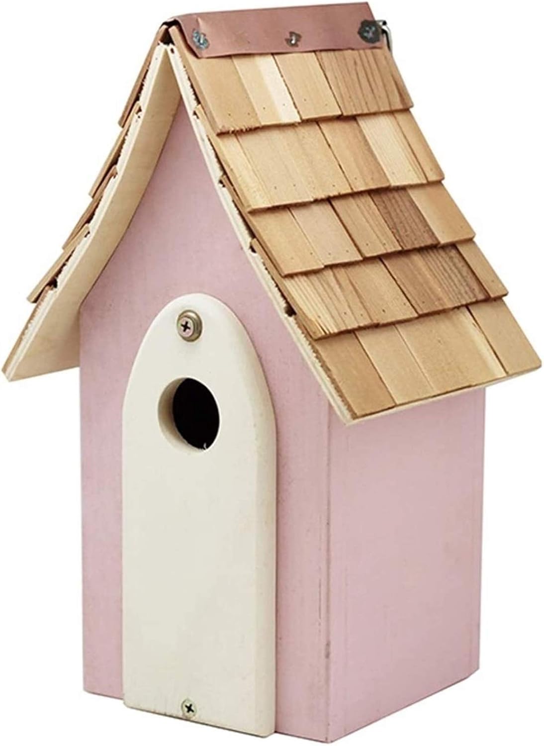 GIAOYAO Pájaros Pájaros de Madera Pajarera Colgando Nest Alimentador Home Garden Yarda Al Aire Libre Decoraciones Mascotas Casa Forma Alimentador