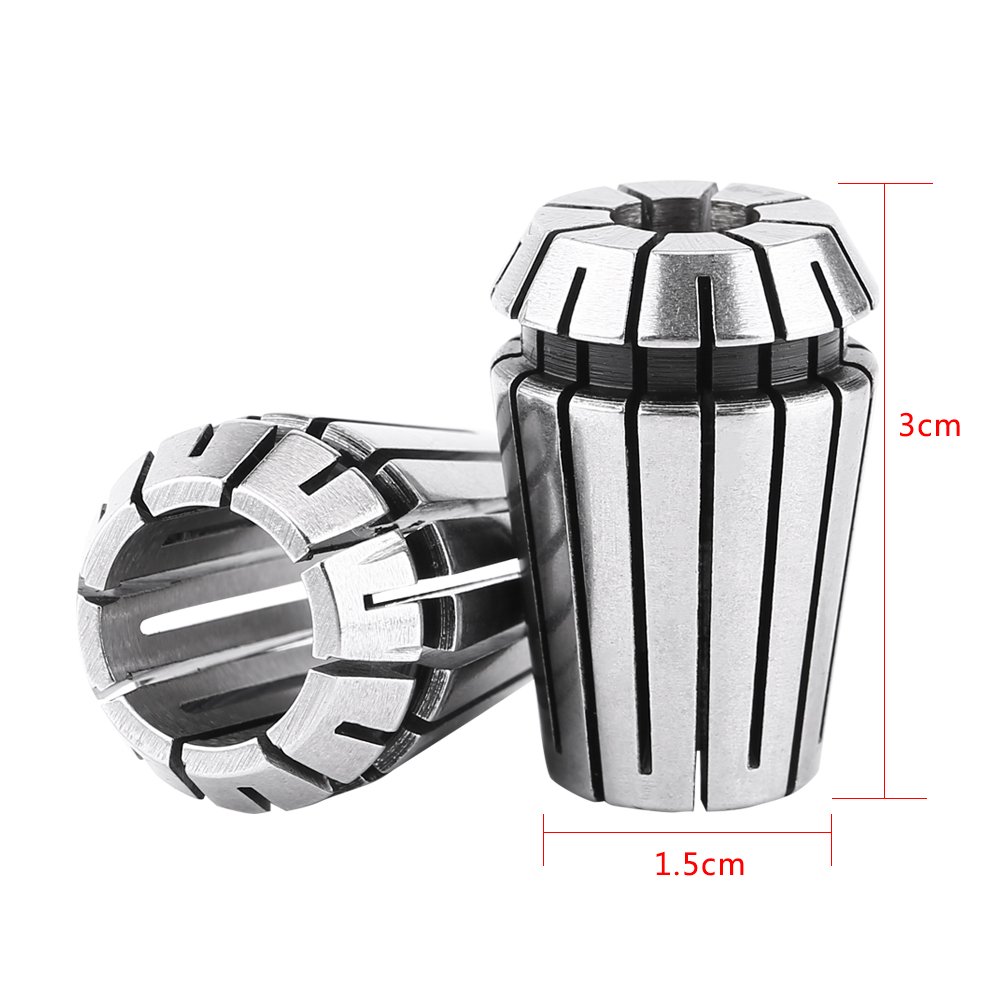 Paquete de 10pcs / set Set de pinza de alta precisión ER20 para máquina de grabado CNC y herramienta de torno de fresado 1/8 "~ 10mm