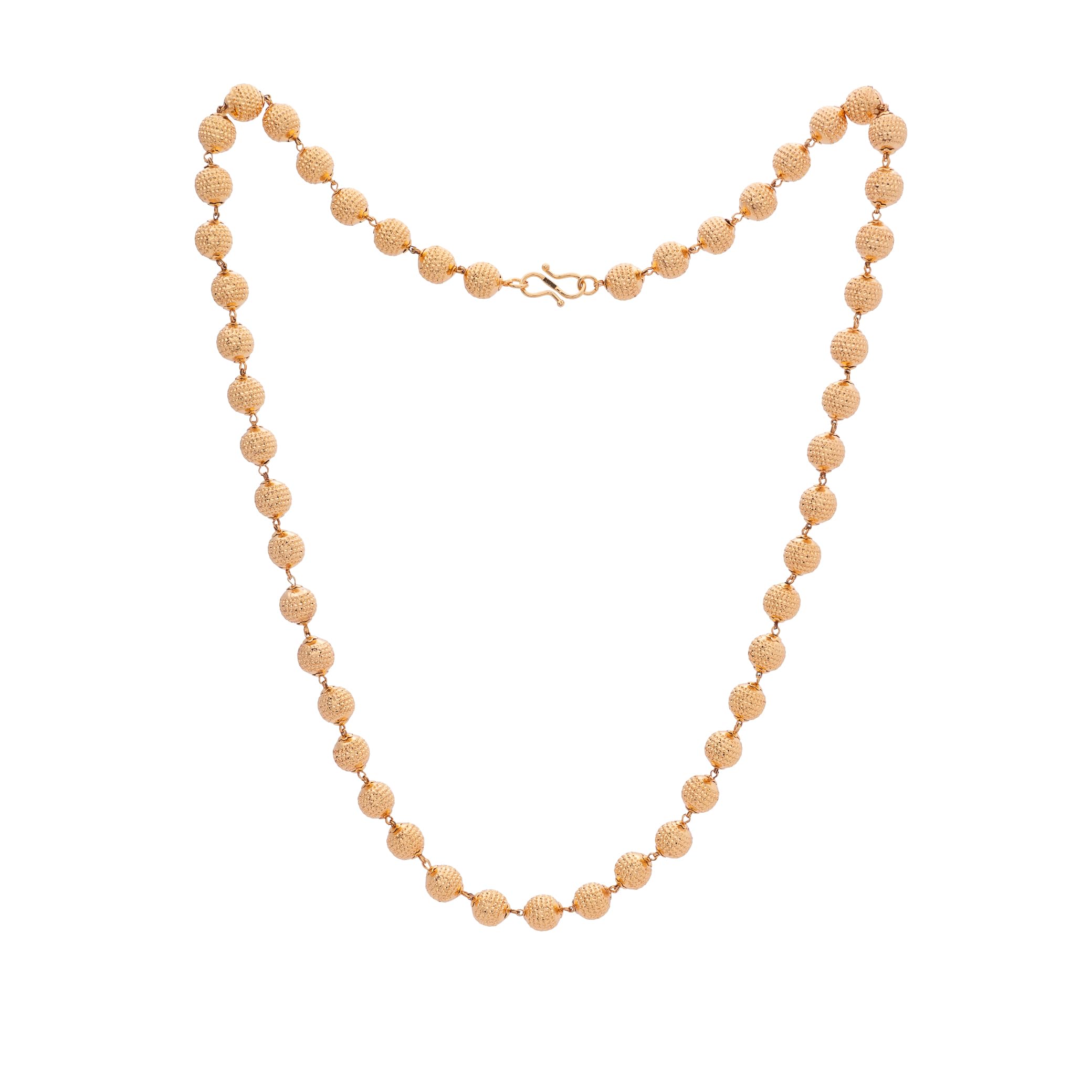 Radhas Creations GOLDEN BEADS 8 MM chain necklace 24 inches length One Gram Gold Plated For Women and Girls No.1158 (B0CBNC3BDZ) Amazon Price History, Amazon Price Tracker