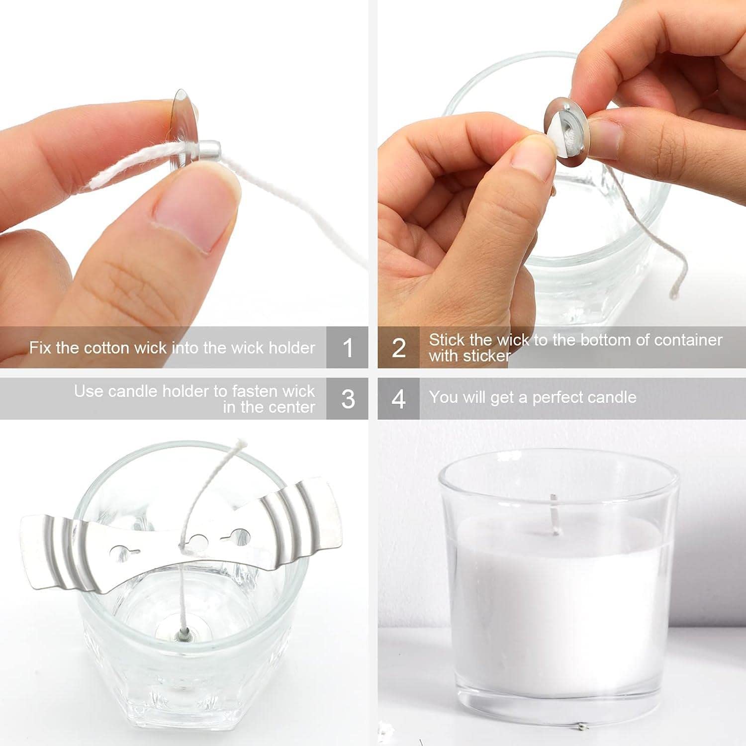 200 Foot 24 Ply Cotton Braided Candle Wick Spool Braided Candle Thread Woven Candle Wicks Roll for Candle DIY Candle Making