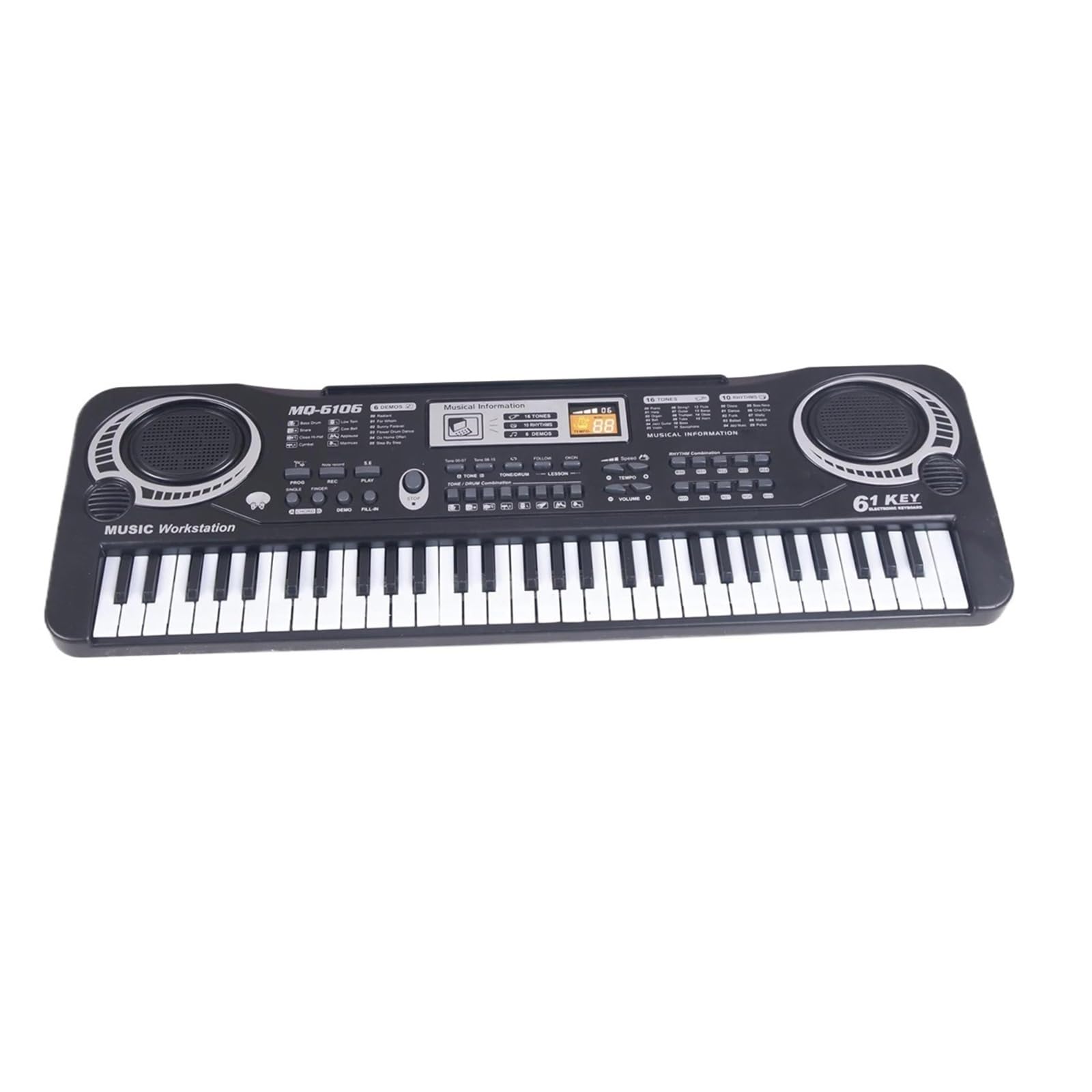 Elektroniczny Instrument Fortepianowy 61 Klawiszowy Czarny Cyfrowy Elektroniczny Fortepian Instrument Muzyczny Profesjonalny Występ