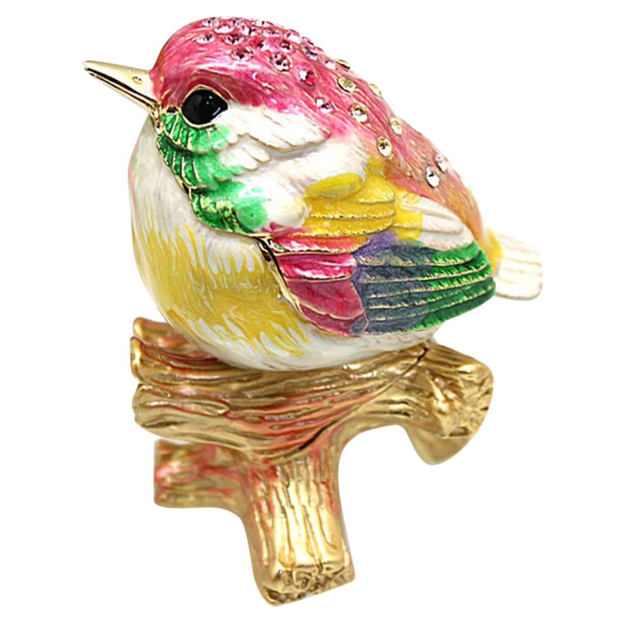 Boîte à Bijoux En Métal Avec Figurine d 39 Oiseau Boîte De Rangement Pour Bagues Objet De Décoration d 39 Intérieur Unique