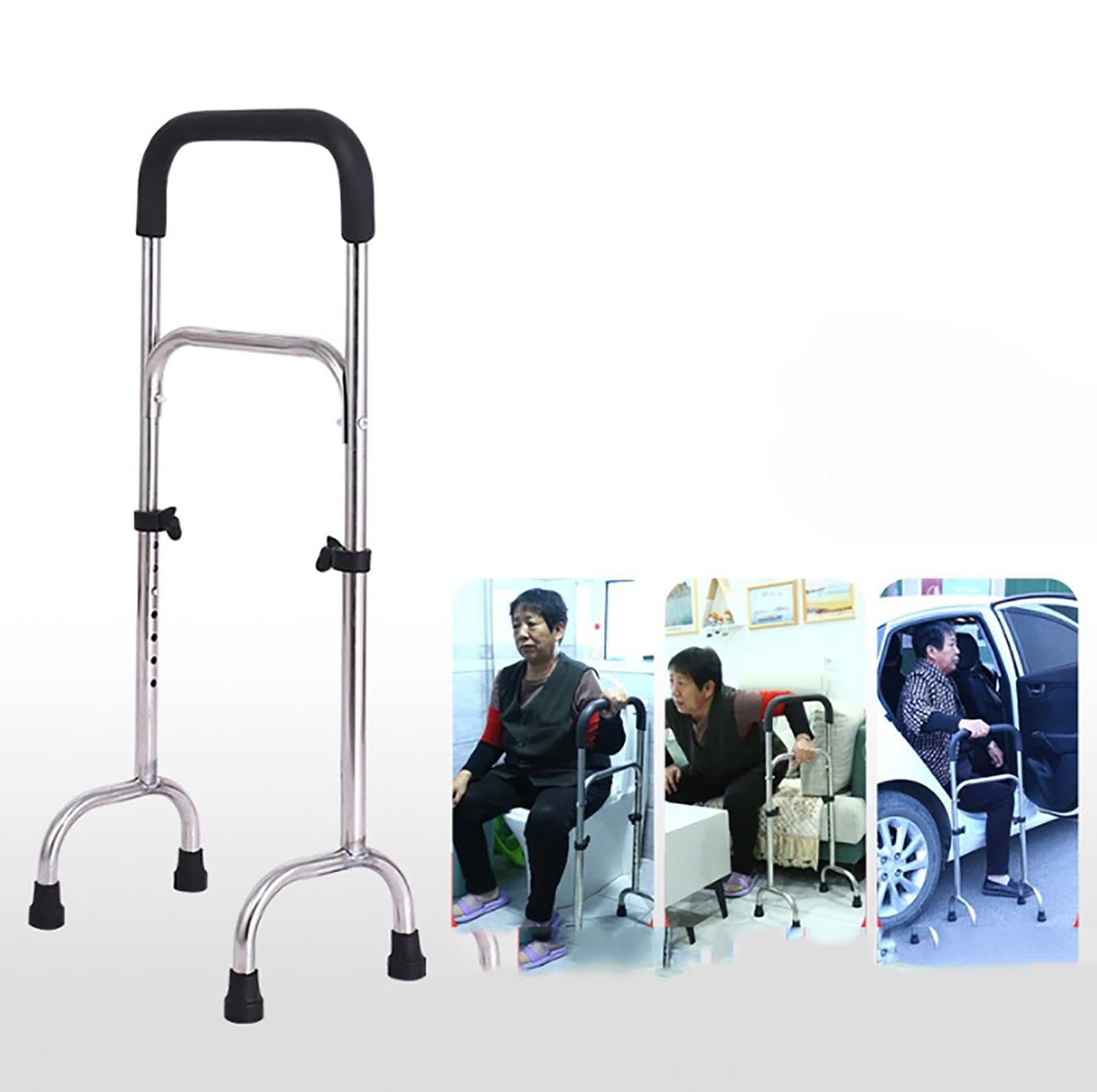 Ausili Per La Mobilità Anziani Disabili, 7 Livelli Di Altezza Regolabile, Bastone Da Letto Stand Assist, Sponde Letto Per Anziani In Piedi Per Carichi Pesanti, Materiale Durevole, Forte Carico