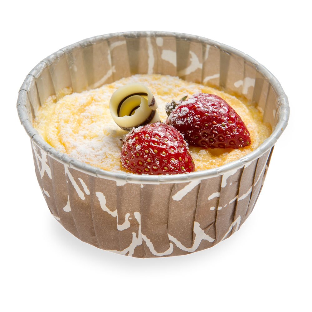 Restaurantware Panificio Premium 5-oz Baking Cups: Large-Pleated Ridge Cups Perfect for Muffins, Cupcakes or Mini Snacks - Brown Chocolate Wisp Print Design - Disposable & Recyclable - 200-CT