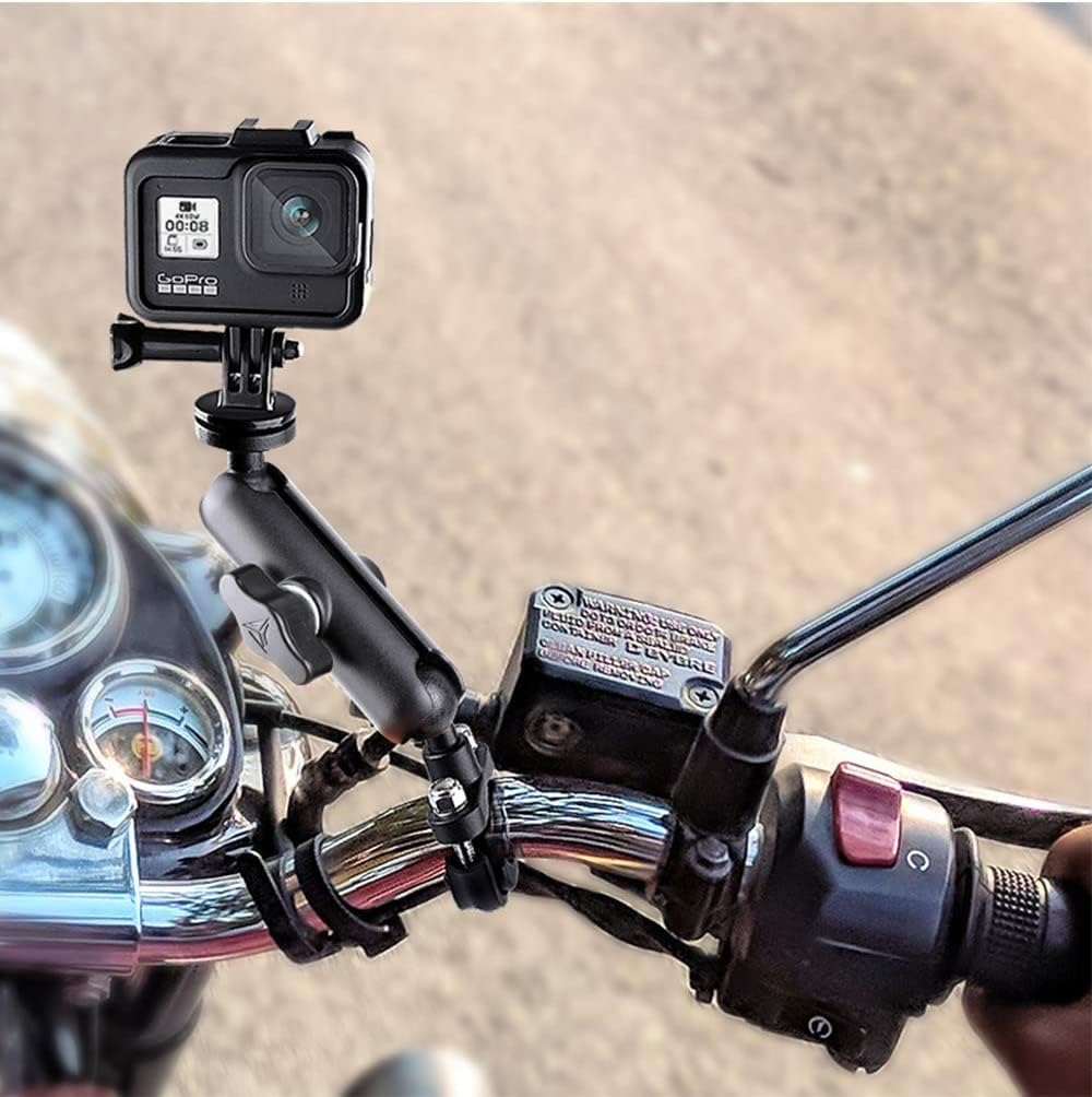 SEVAM 360° Motorcycle Bike Camera Holder Handlebar Mount Bracket 1/4 Metal Stand for All GoPro Hero10/9/8/7/6/5/4 Action Cameras Accessory (Cool Ballhead Arm Super Clamp Mount Only) (B0D97Q97V1) Amazon Price History, Amazon Price Tracker