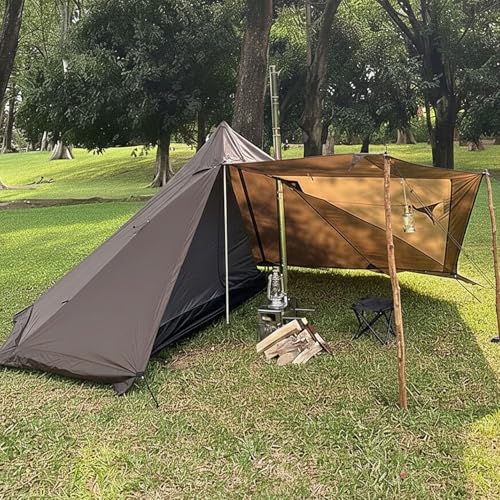 Carpa para camping 2 personas con estufa y impermeable