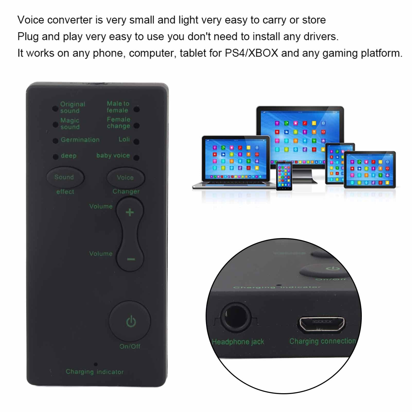 携帯 ボイスチェンジャー Qiilu外付けサウンドカードポータブルミニボイス Amazon | 携帯 ボイスチェンジャー Qiilu外付けサウンドカード