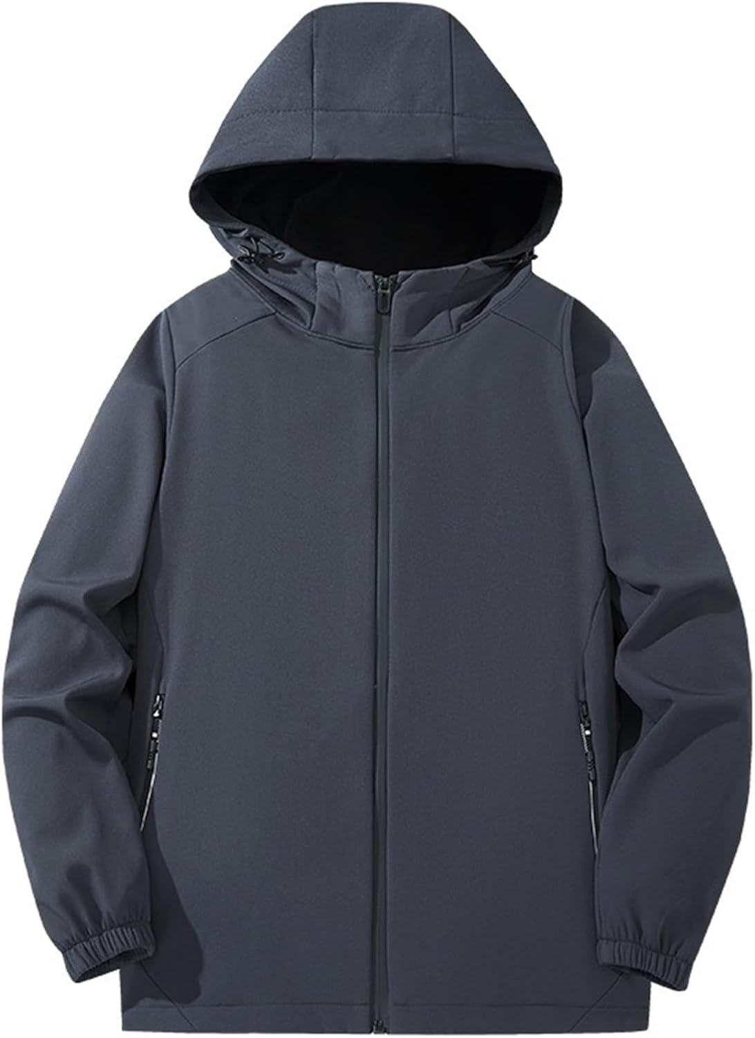 Men's Hooded Jacket Breathable Casual Thickened Commute Loose Weekend Daily Office Coats For Men-Dark Grey