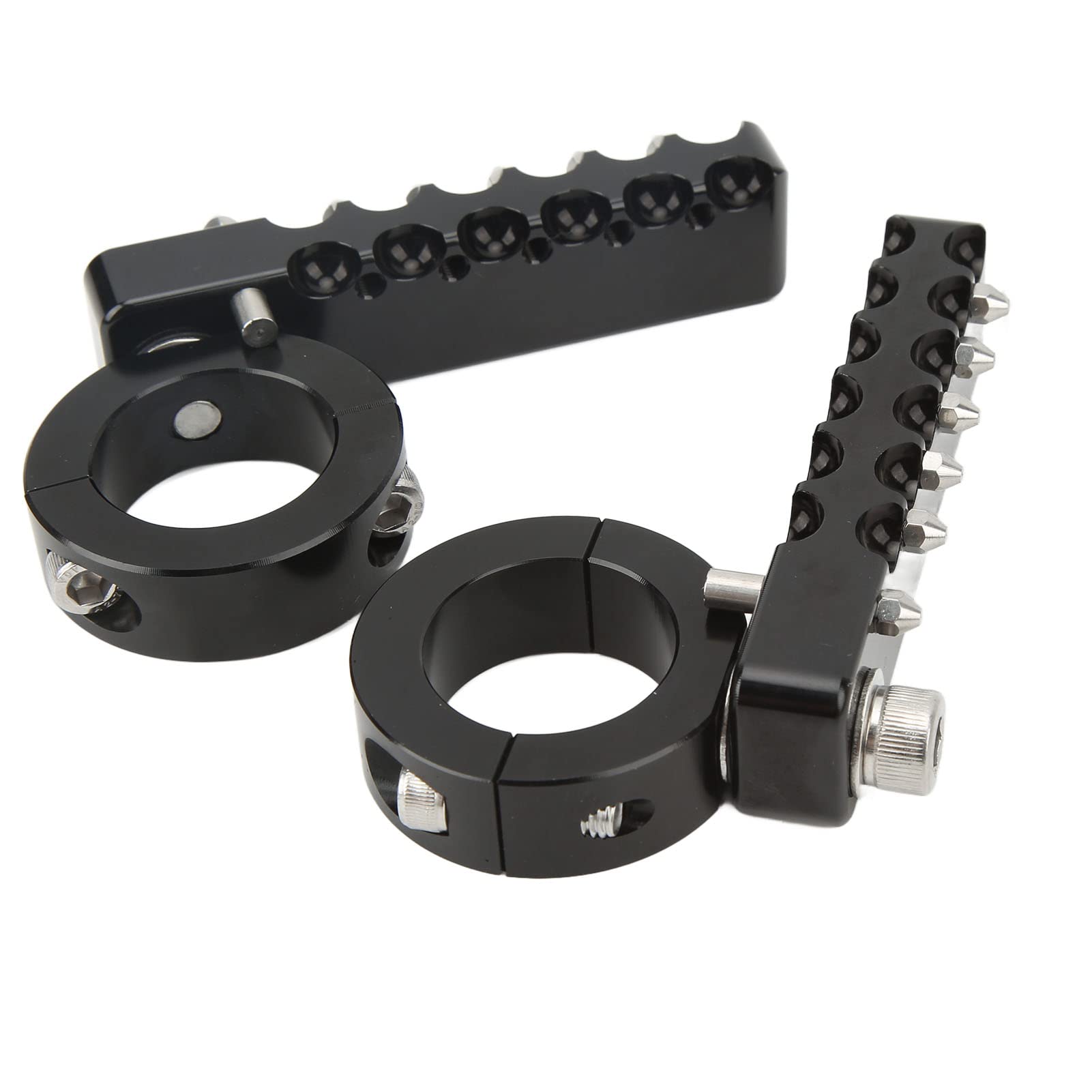 Motorrad Fußrasten Schwarz Eloxiert - Direkter Ersatz Verschleißfest