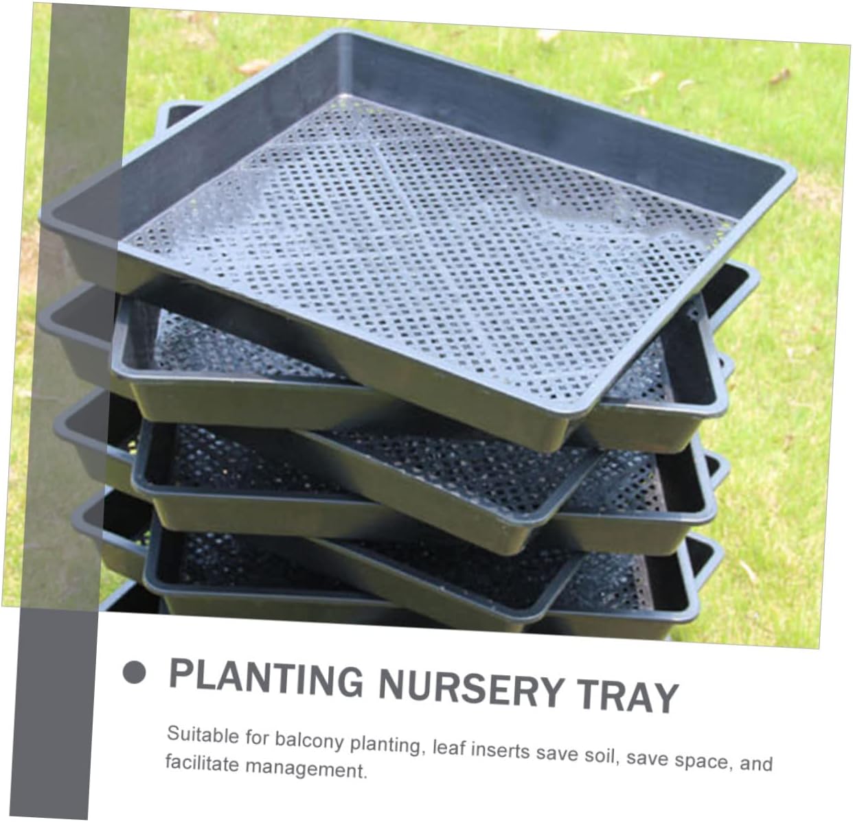5Pcs Plant Growing Trays Germination Nursery Starter for Microgreens Vegetables Flowers Balcony Planting Space Saving Gardening Containers with Easy Rooting Design