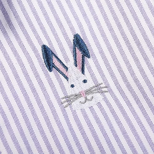 Image of OCHENTA Boys' Long Sleeve Button Down Cute Rabbit Casual Dress Easter Shirt