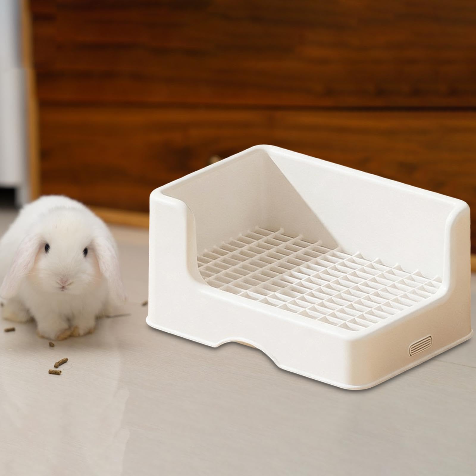 Gralara Kaninchentoilette mit Rutschfestem Boden, Stabil, für Wie Chinchillas Und Frettchen, 32x22x16cm