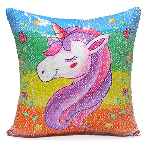 Yinsili Fundas De Cojines, Almohada Caso de la Cubierta del Amortiguador Decorativo Unicorn...
