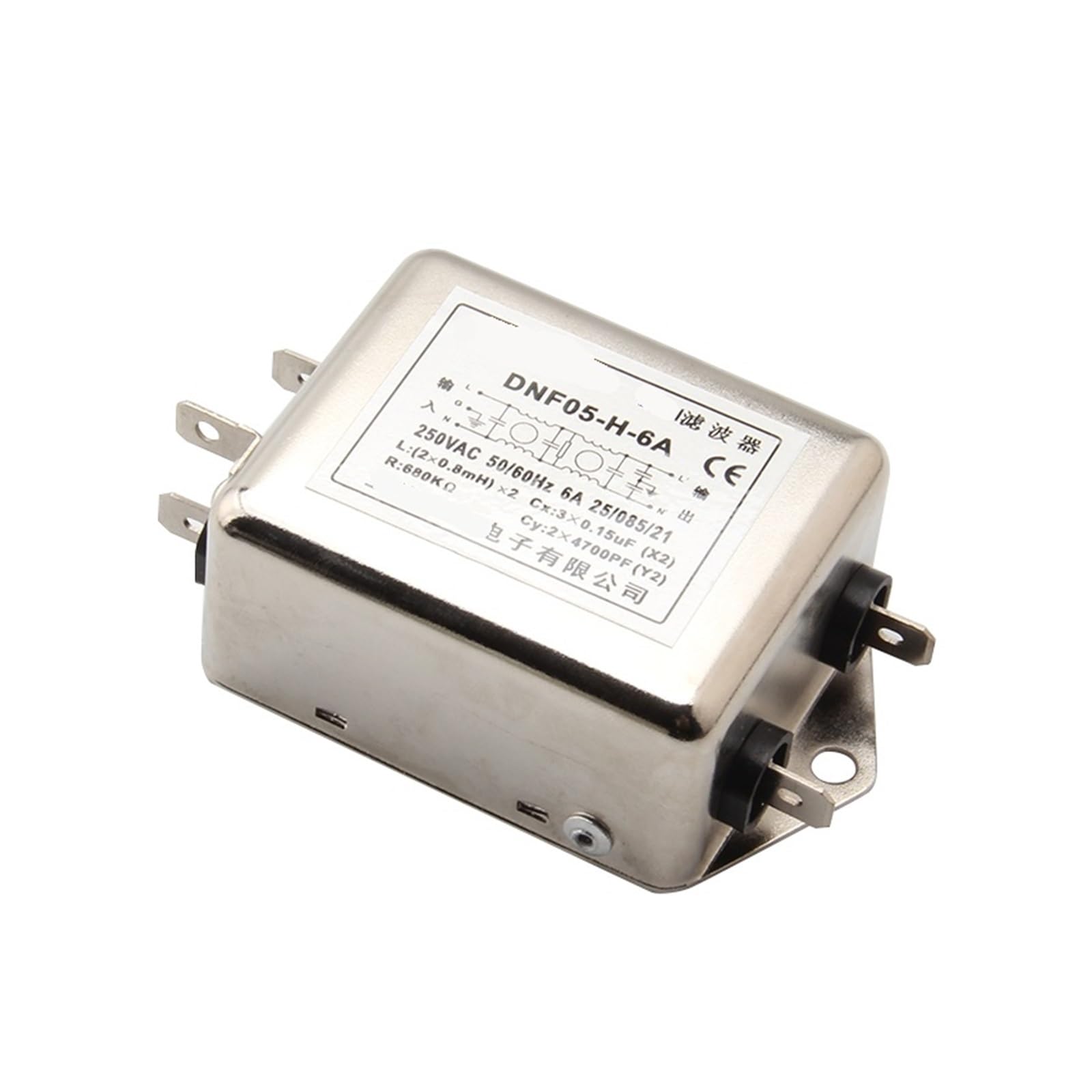 Filtre DNF05-H-6A double section 6A purificateur de puissance anti interférence CEM