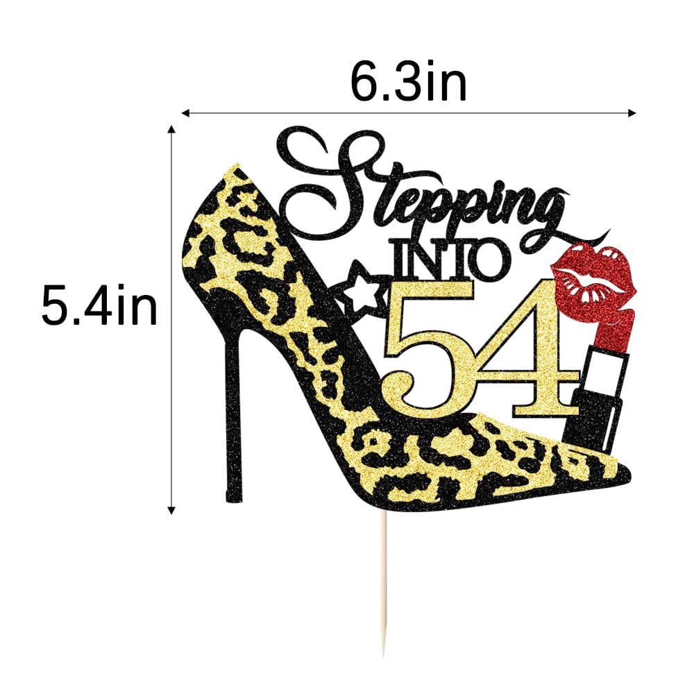 Amazon.com: Stepping Into 54 Cake Topper,Funny 54th Birthday Party