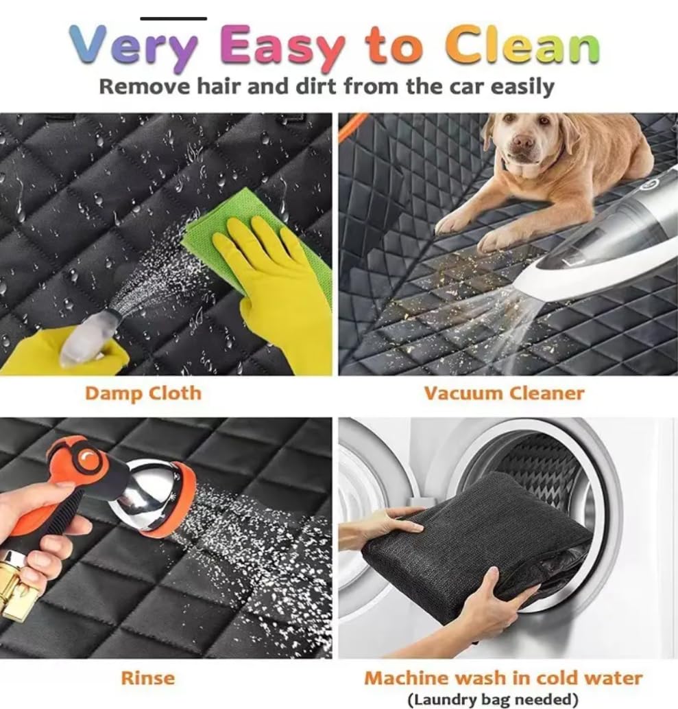Dog Car Seat Cover for Pets Waterproof Seat Cover Hammock 600D Heavy Duty Scratch Proof Nonslip Durable Soft Back Seat Covers for Cars Trucks and SUVs - image 2