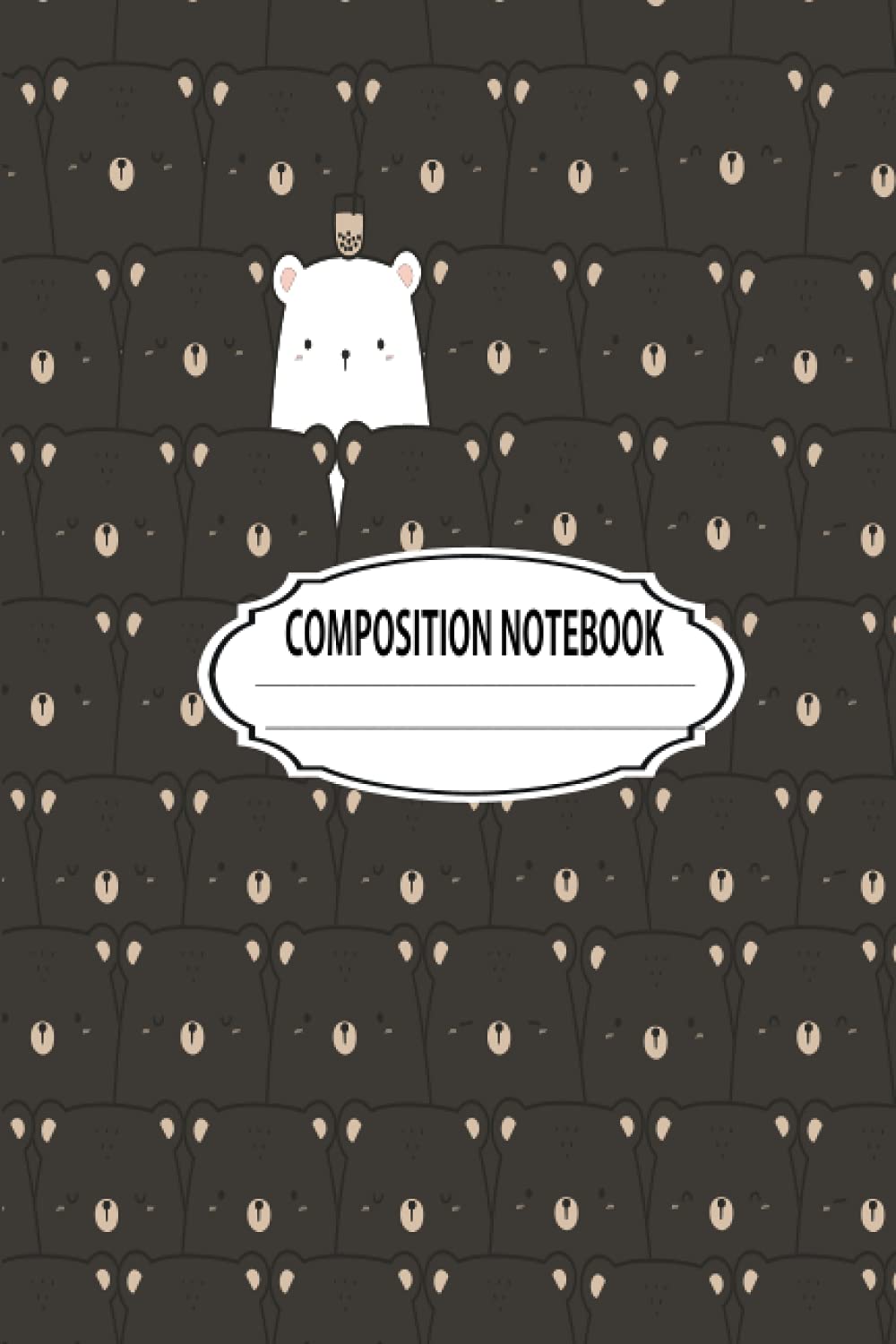 Composition Notebook: Cute Baby Pink Bamboo & Panda Wide Blank Lined Workbook for Teens Kids Students Girls for Home School College for Writing Notes