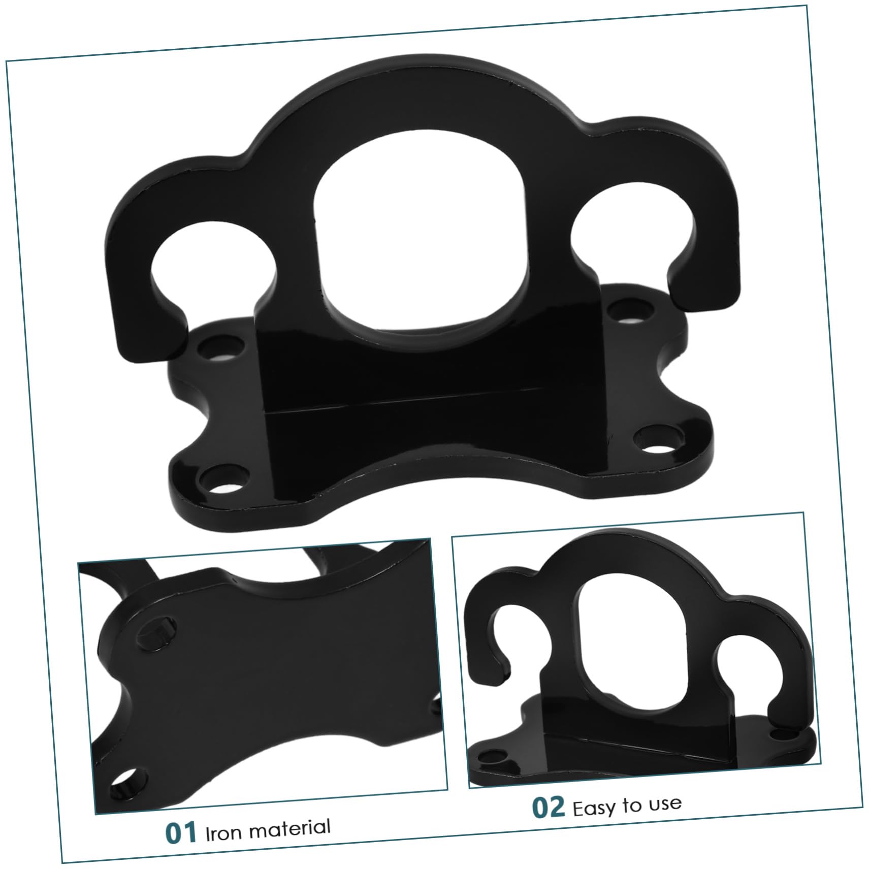 SHERCHPRY Ganchos de Pared para Ejercicios y Bandas de Resistencia, Hierro Negro, 3 Piezas, Fácil Instalación, Soporte Firme para Gimnasio en Casa