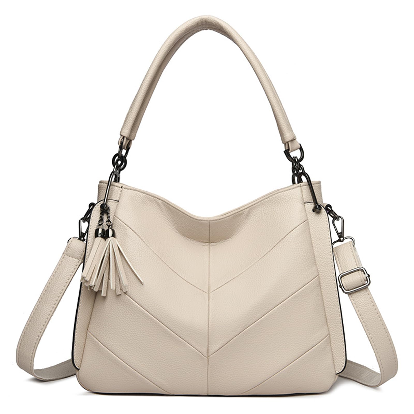 Donna Borsa a Spalla in Pelle PU Tempo libero Borse a Mano Hobo Grande capacità Borsa a tracolla