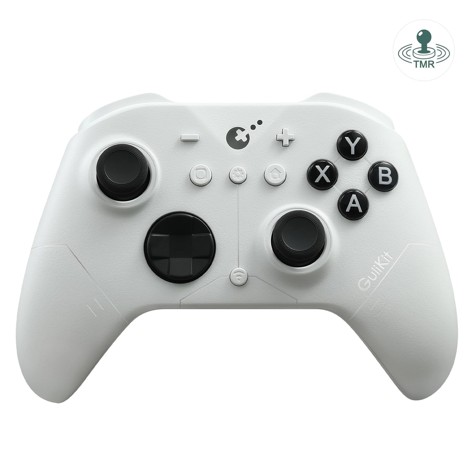 GuliKit ES PRO Manette Sans Fil pour Switch 2/1, PC, Steam Deck (Blanc) | 3.25ms de Latence Faible, Joysticks Magnétiques TMR, Réveil Switch 1/2, D-Pad à Interrupteur Tactile