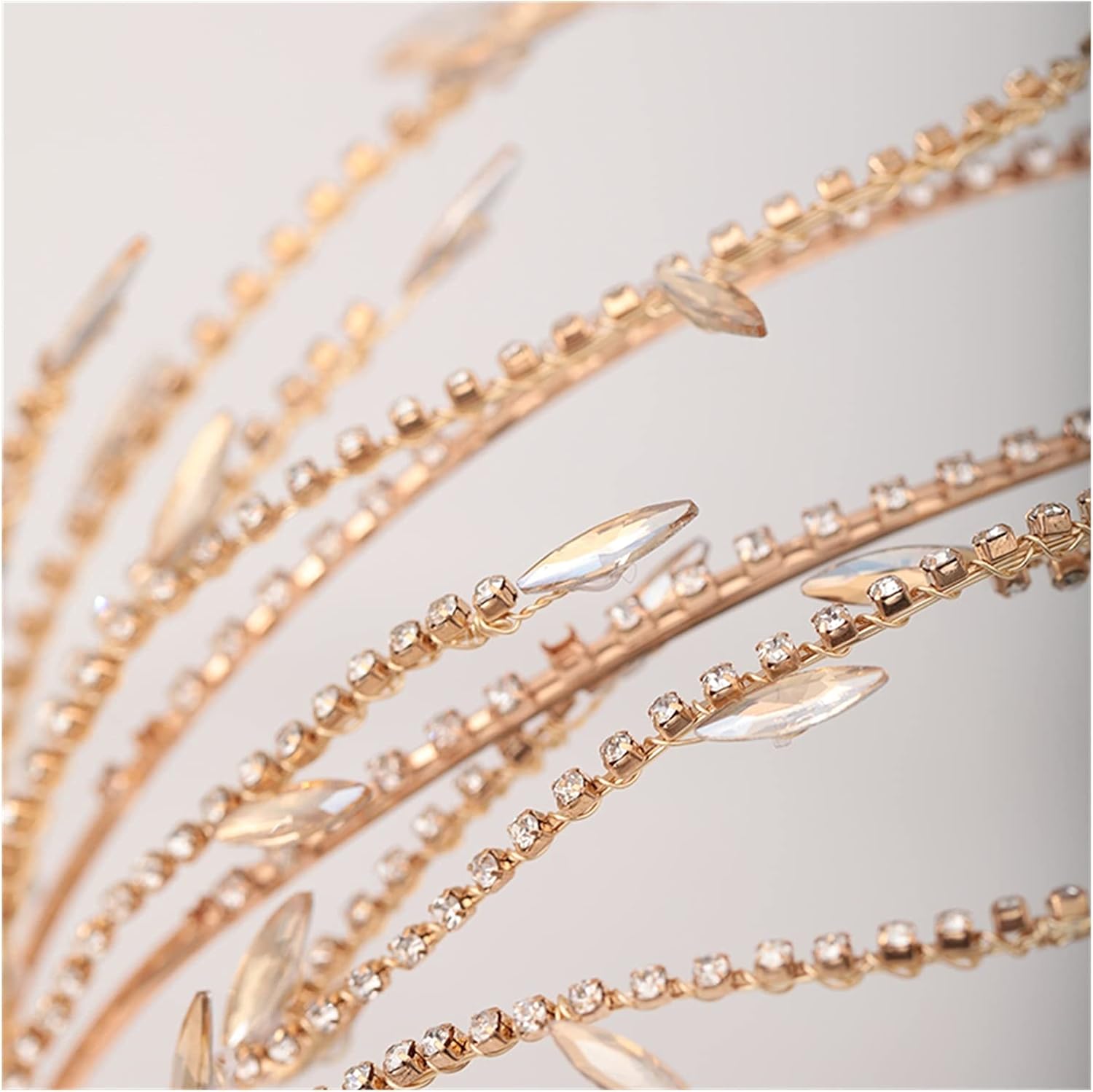 シルバーカラー ゴールド クリスタル ラインストーン ヘアバンド ウェディング ヘアアクセサリー 女性用 花嫁 クラウン ヘッドピー