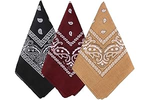 3-Pack Adult Paisley Bandanas: Enhance Your Style and Protection