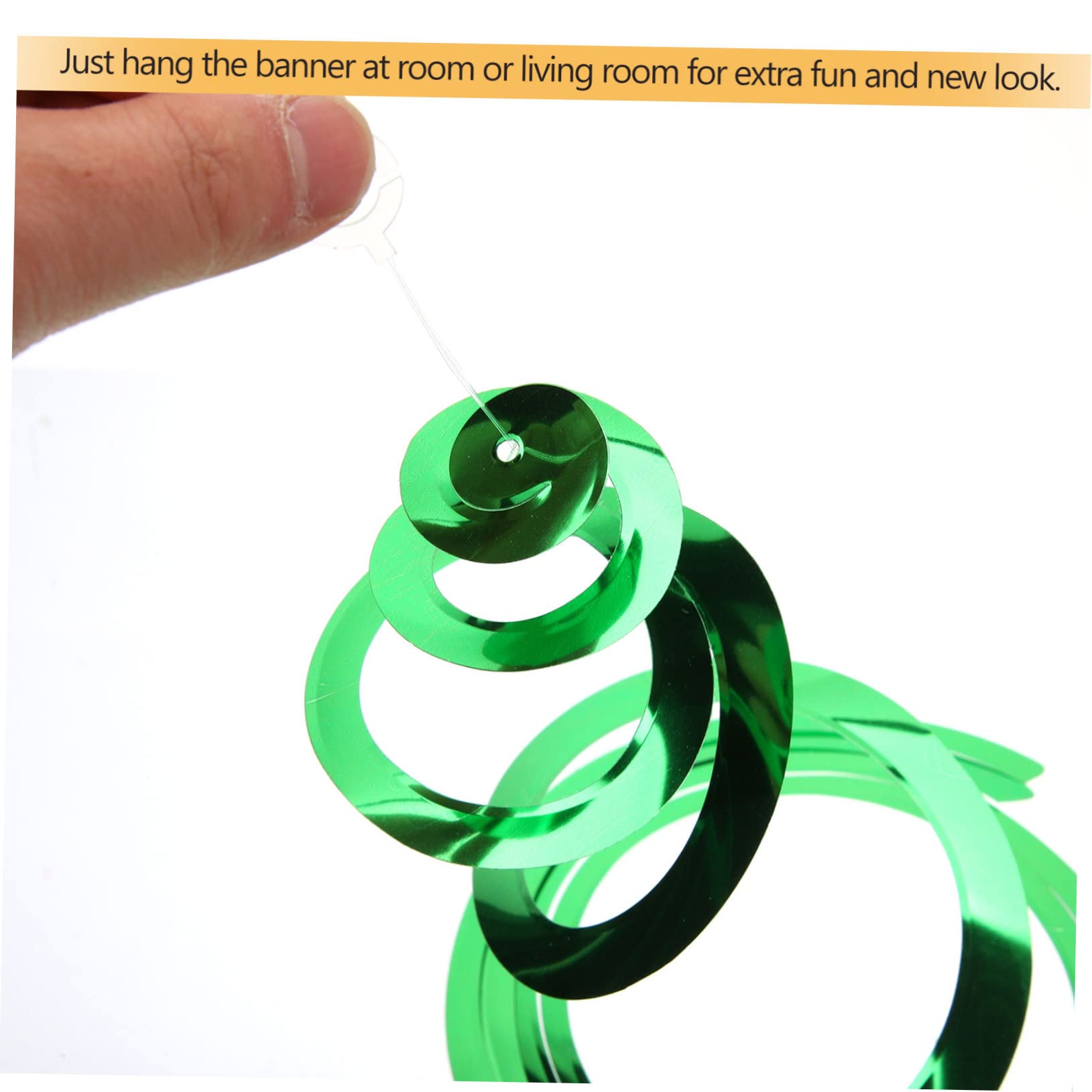 TOPBATHY 5 Set di Ghirlande di Fiori A Spirale Appesi per Decorazioni Ornamenti Verdi Decorazioni Festoni per Feste Spirali Appese per Decorazioni per Feste Decorazioni per Festival
