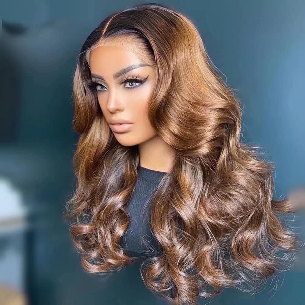 Amazon.com : Imeya 16 Inch 1B/30 Ombre Lace Front Wigs Human  display picture 1