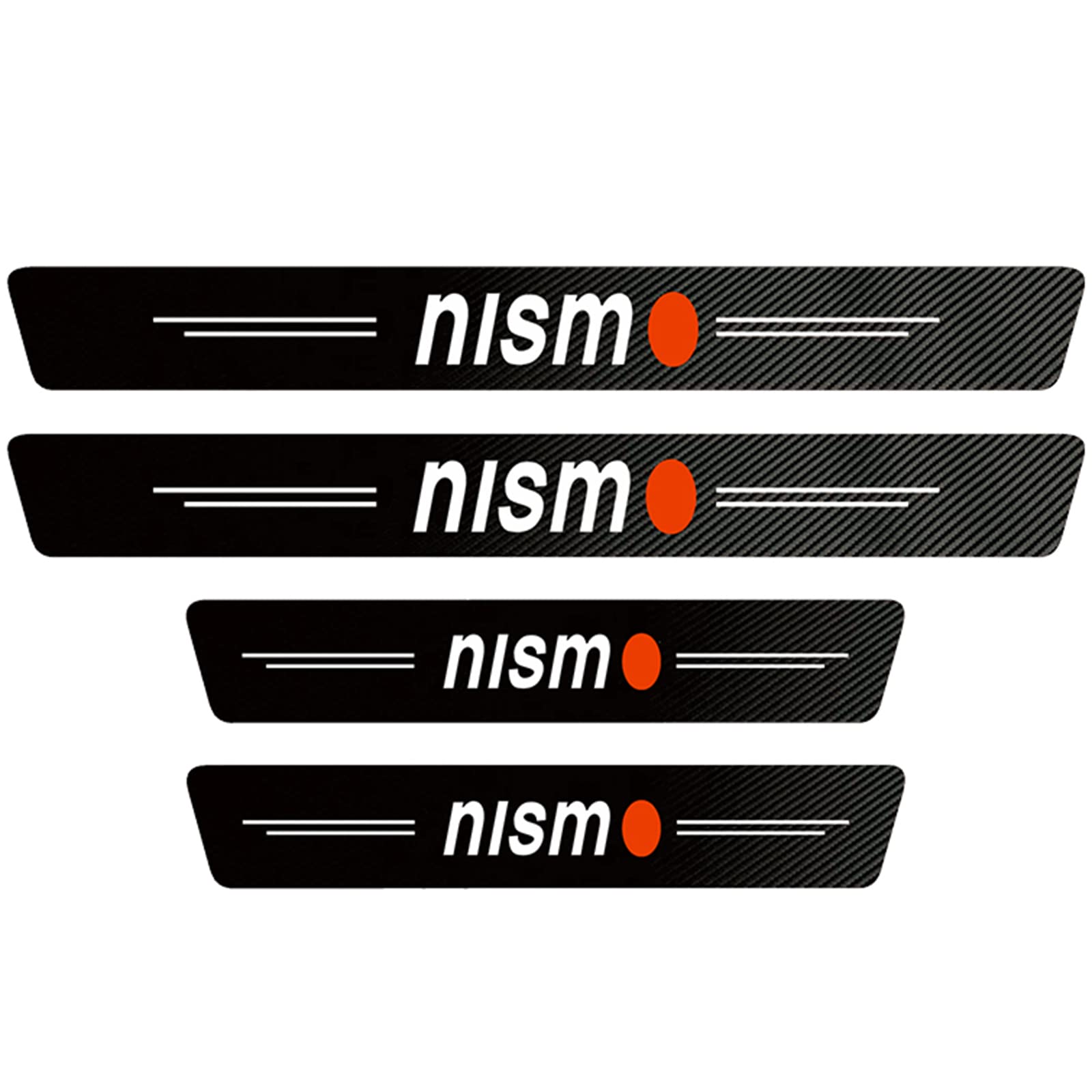 Eagleg Nismo Carbon Fiber Car Door Sill Protection For Nis-San Qashqai Juke X-Trail Note Teana Tiida Leaf Sentra Car Welcome Door Door Sill Protection Sticker Decorative Styling Accessories,