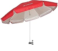 Vista 8 de AMMSUN Paraguas para silla XL con abrazadera universal ajustable de 47 pulgadas y giratorio de 360 grados UPF 50+, abrazadera portátil para silla