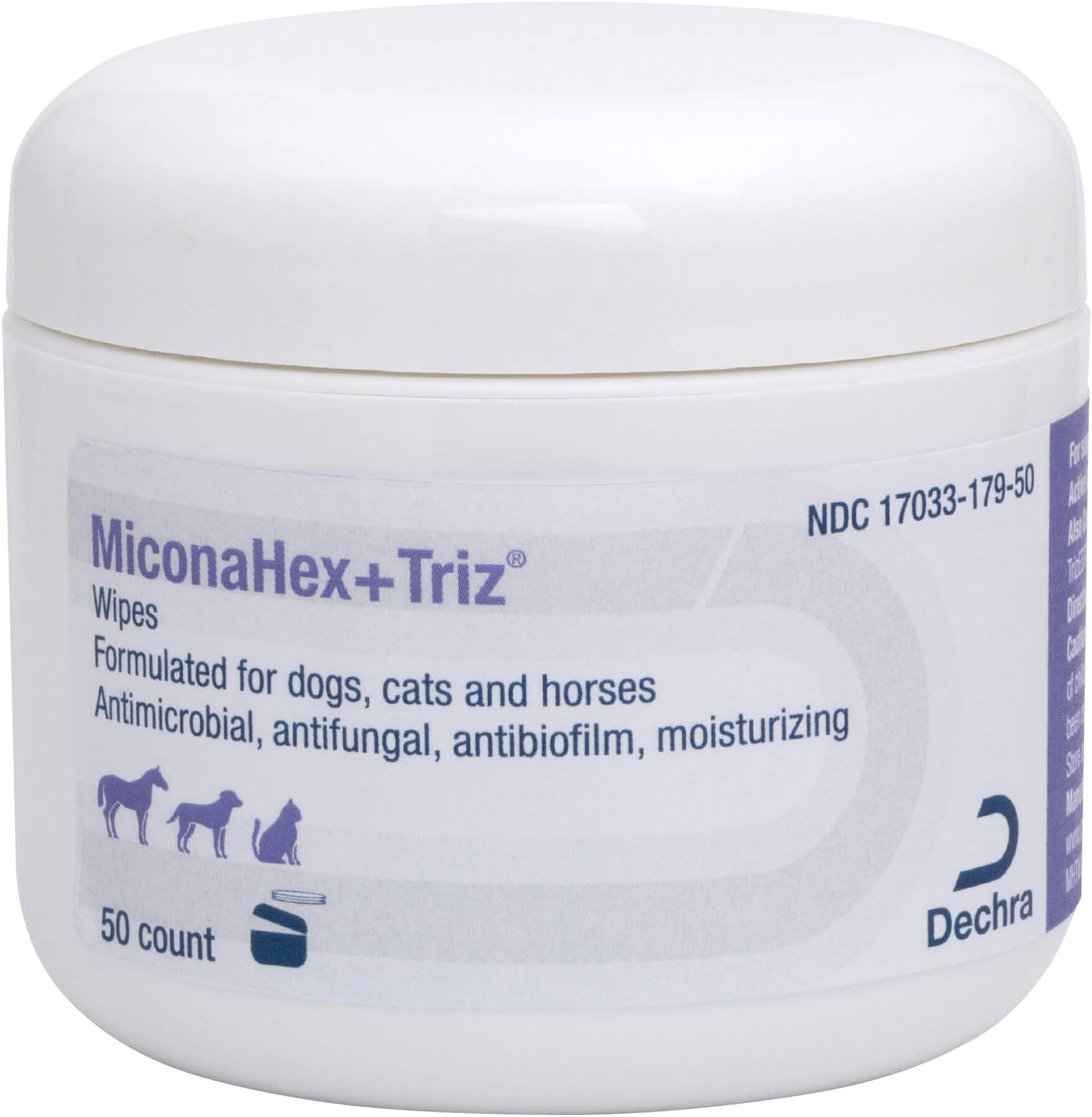 MiconaHex+Triz Wipes, 2.25" Round, 50 Count jar