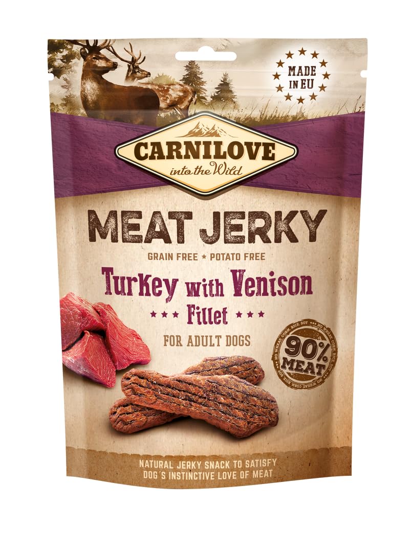 Carnilove Jerky Venado y Pavo Filetes 1x 100 gr Snack para Perros